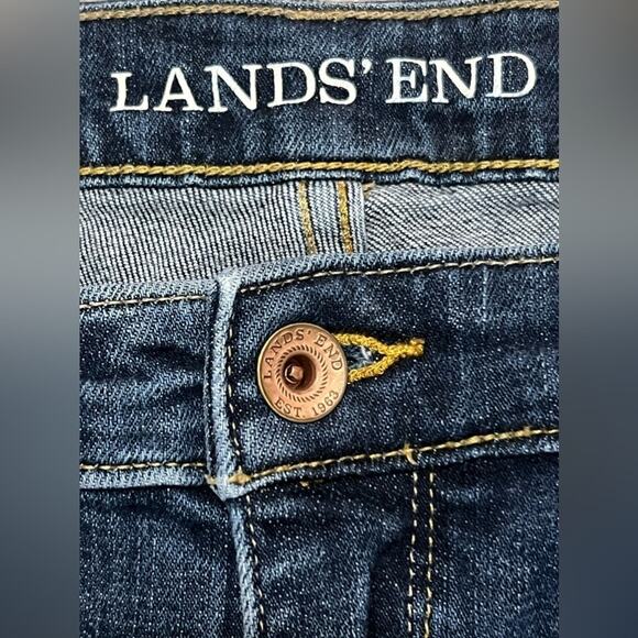Lands End Women's Fit 2 Cotton Stretch Bootcut Jeans, Size 14 - Picture 3 of 10